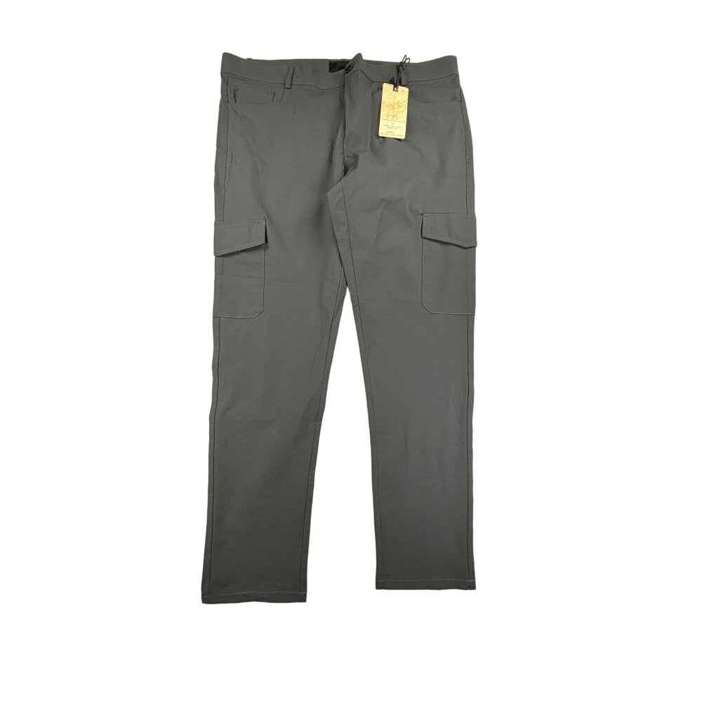 Nomad Cargo Pants Mens 34W x 30L Gray Hiking Travel Stretch Slim Fit